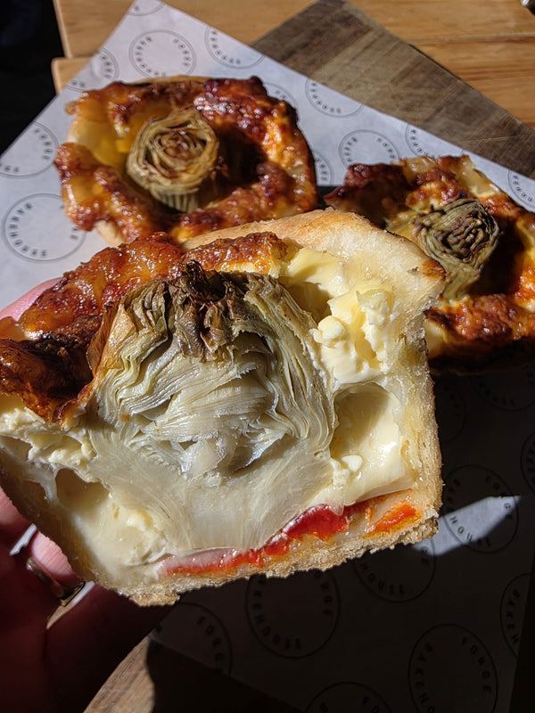 Fontina, Riesling & Artichoke Pie