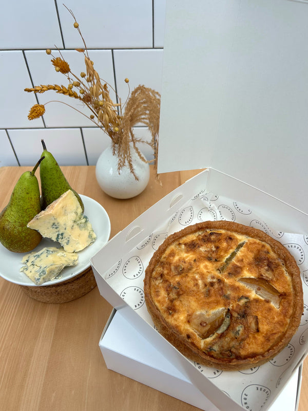 Blue Cheese, Pear & Celeriac Quiche